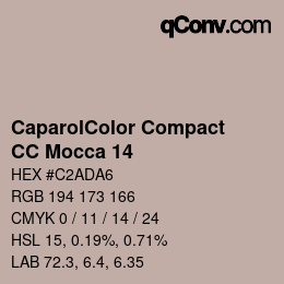 カラーコード: CaparolColor Compact - CC Mocca 14 | qconv.com