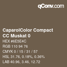 Color code: CaparolColor Compact - CC Muskat 0 | qconv.com