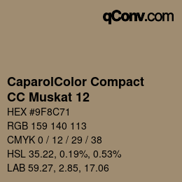 Código de color: CaparolColor Compact - CC Muskat 12 | qconv.com