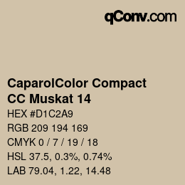 カラーコード: CaparolColor Compact - CC Muskat 14 | qconv.com