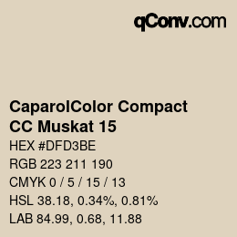 Código de color: CaparolColor Compact - CC Muskat 15 | qconv.com