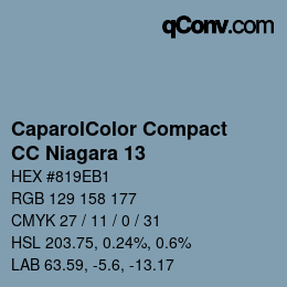 Código de color: CaparolColor Compact - CC Niagara 13 | qconv.com