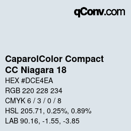 Color code: CaparolColor Compact - CC Niagara 18 | qconv.com
