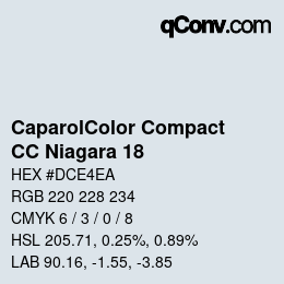 Color code: CaparolColor Compact - CC Niagara 18 | qconv.com