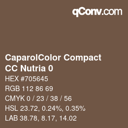 Color code: CaparolColor Compact - CC Nutria 0 | qconv.com