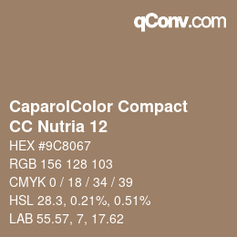 Color code: CaparolColor Compact - CC Nutria 12 | qconv.com