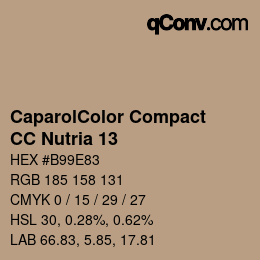 Farbcode: CaparolColor Compact - CC Nutria 13 | qconv.com