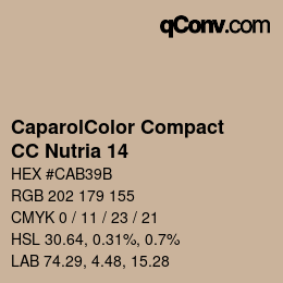 Color code: CaparolColor Compact - CC Nutria 14 | qconv.com