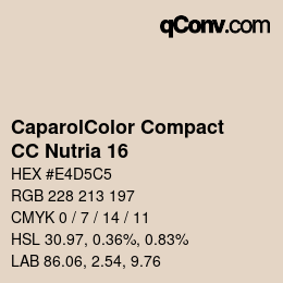 Color code: CaparolColor Compact - CC Nutria 16 | qconv.com
