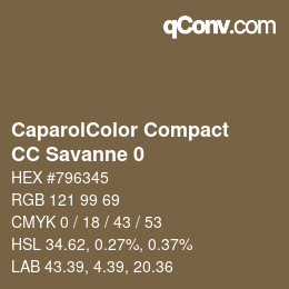 カラーコード: CaparolColor Compact - CC Savanne 0 | qconv.com