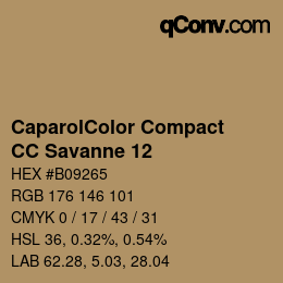 カラーコード: CaparolColor Compact - CC Savanne 12 | qconv.com