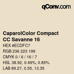 カラーコード: CaparolColor Compact - CC Savanne 16 | qconv.com