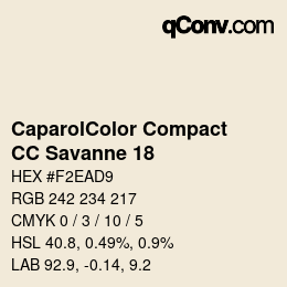 カラーコード: CaparolColor Compact - CC Savanne 18 | qconv.com
