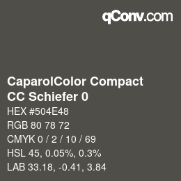 Color code: CaparolColor Compact - CC Schiefer 0 | qconv.com