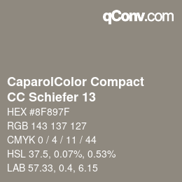 カラーコード: CaparolColor Compact - CC Schiefer 13 | qconv.com
