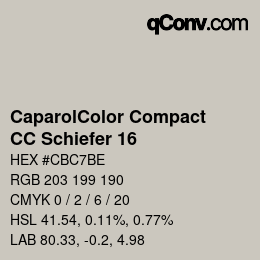 Color code: CaparolColor Compact - CC Schiefer 16 | qconv.com