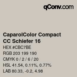 カラーコード: CaparolColor Compact - CC Schiefer 16 | qconv.com