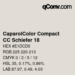 Color code: CaparolColor Compact - CC Schiefer 18 | qconv.com