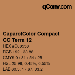 Farbcode: CaparolColor Compact - CC Terra 12 | qconv.com