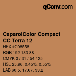 Código de color: CaparolColor Compact - CC Terra 12 | qconv.com