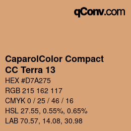 Código de color: CaparolColor Compact - CC Terra 13 | qconv.com