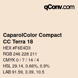 Código de color: CaparolColor Compact - CC Terra 18 | qconv.com