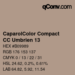 カラーコード: CaparolColor Compact - CC Umbrien 13 | qconv.com