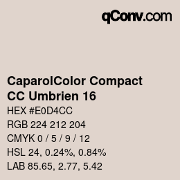 Color code: CaparolColor Compact - CC Umbrien 16 | qconv.com