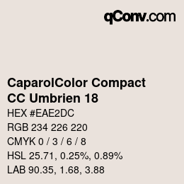 Código de color: CaparolColor Compact - CC Umbrien 18 | qconv.com