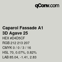 Color code: Caparol Fassade A1 - 3D Agave 25 | qconv.com