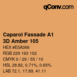 Color code: Caparol Fassade A1 - 3D Amber 105 | qconv.com