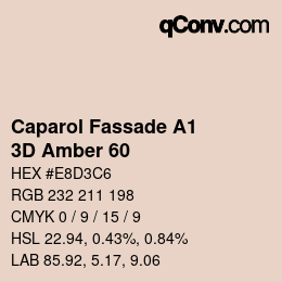 カラーコード: Caparol Fassade A1 - 3D Amber 60 | qconv.com