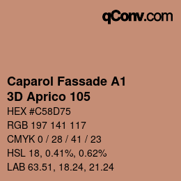 カラーコード: Caparol Fassade A1 - 3D Aprico 105 | qconv.com