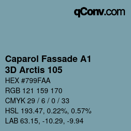 Color code: Caparol Fassade A1 - 3D Arctis 105 | qconv.com