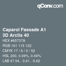 Color code: Caparol Fassade A1 - 3D Arctis 40 | qconv.com