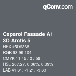 Color code: Caparol Fassade A1 - 3D Arctis 5 | qconv.com