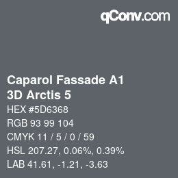 カラーコード: Caparol Fassade A1 - 3D Arctis 5 | qconv.com