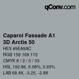 Color code: Caparol Fassade A1 - 3D Arctis 50 | qconv.com