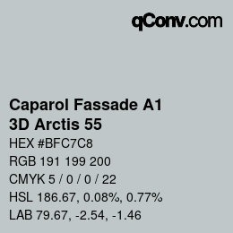 Color code: Caparol Fassade A1 - 3D Arctis 55 | qconv.com