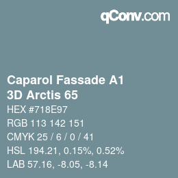 カラーコード: Caparol Fassade A1 - 3D Arctis 65 | qconv.com
