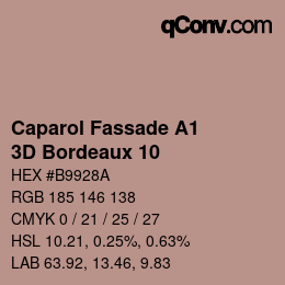 カラーコード: Caparol Fassade A1 - 3D Bordeaux 10 | qconv.com