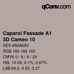 Código de color: Caparol Fassade A1 - 3D Cameo 10 | qconv.com