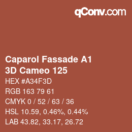 Código de color: Caparol Fassade A1 - 3D Cameo 125 | qconv.com