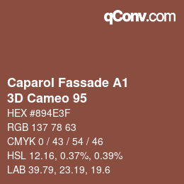 Farbcode: Caparol Fassade A1 - 3D Cameo 95 | qconv.com