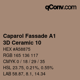 カラーコード: Caparol Fassade A1 - 3D Ceramic 10 | qconv.com
