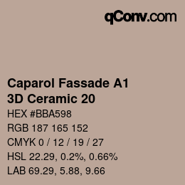 Color code: Caparol Fassade A1 - 3D Ceramic 20 | qconv.com