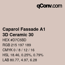 カラーコード: Caparol Fassade A1 - 3D Ceramic 30 | qconv.com