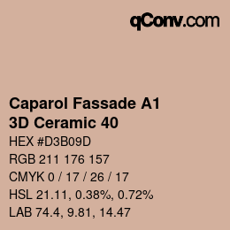 Color code: Caparol Fassade A1 - 3D Ceramic 40 | qconv.com