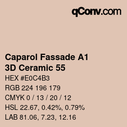 Color code: Caparol Fassade A1 - 3D Ceramic 55 | qconv.com