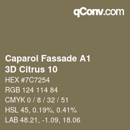 カラーコード: Caparol Fassade A1 - 3D Citrus 10 | qconv.com